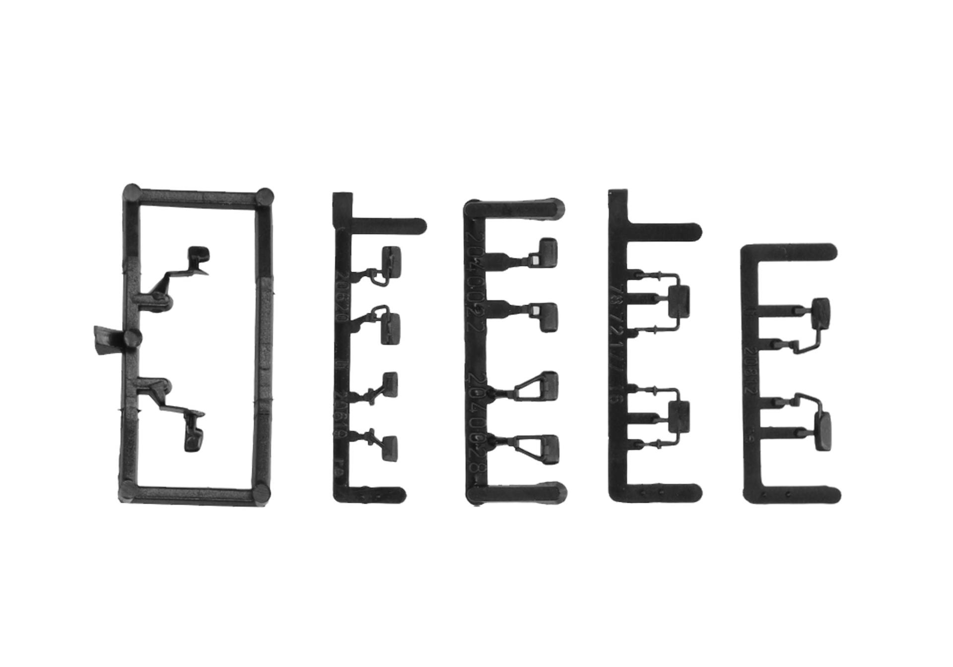 sprue, rail, model, tooling, stencil, watch strap, watch buckle, strap links, fasteners, kit components