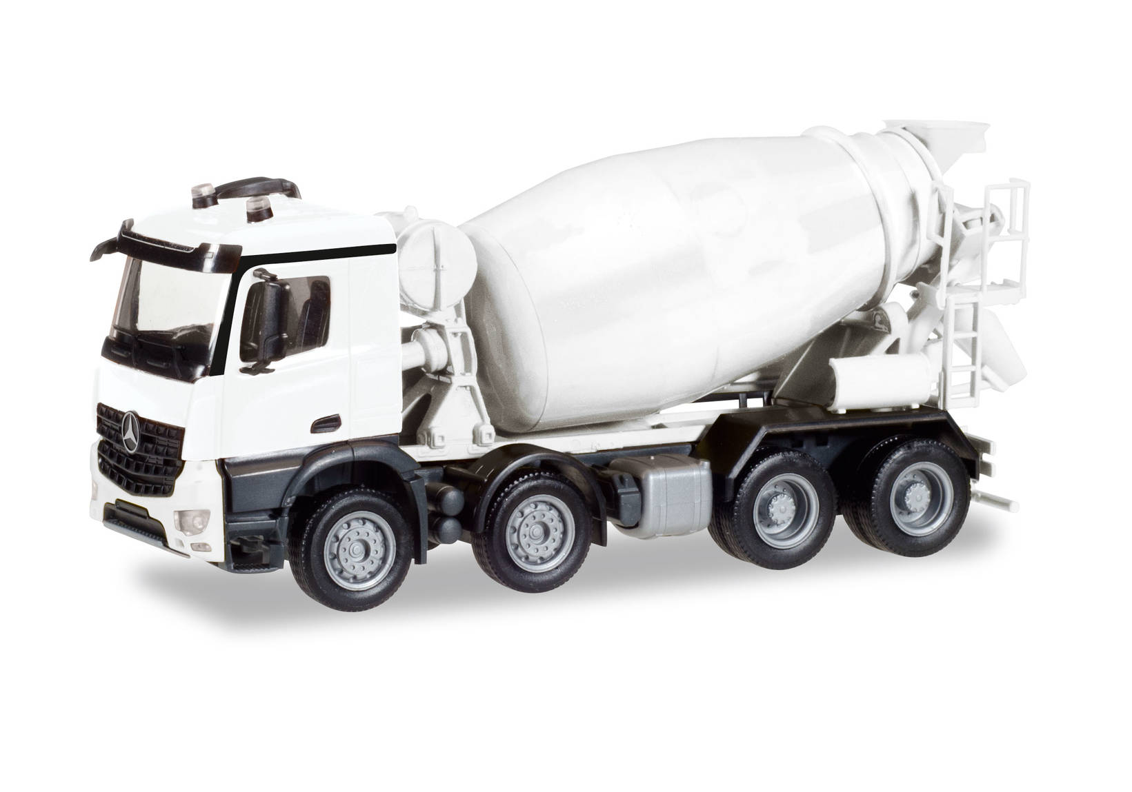 Herpa MiniKit: Mercedes-Benz Arocs M concrete mixer truck, 4-axle, white / unprinted