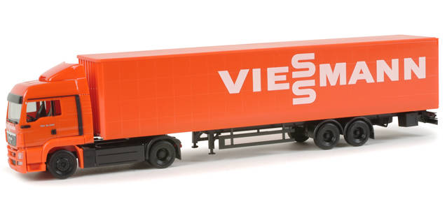 MAN TGS LX curtain canvas semitrailer "Viessmann"