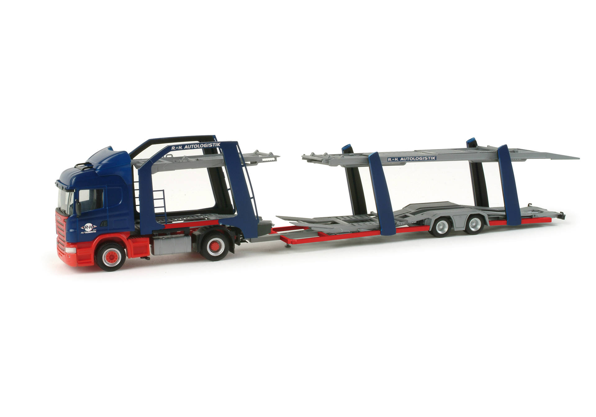 Scania R HL Autotransporter-Hängerzug "R+H Autologistik"