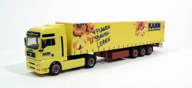 MAN TGA XXL curtain canvas semitrailer "Kann"