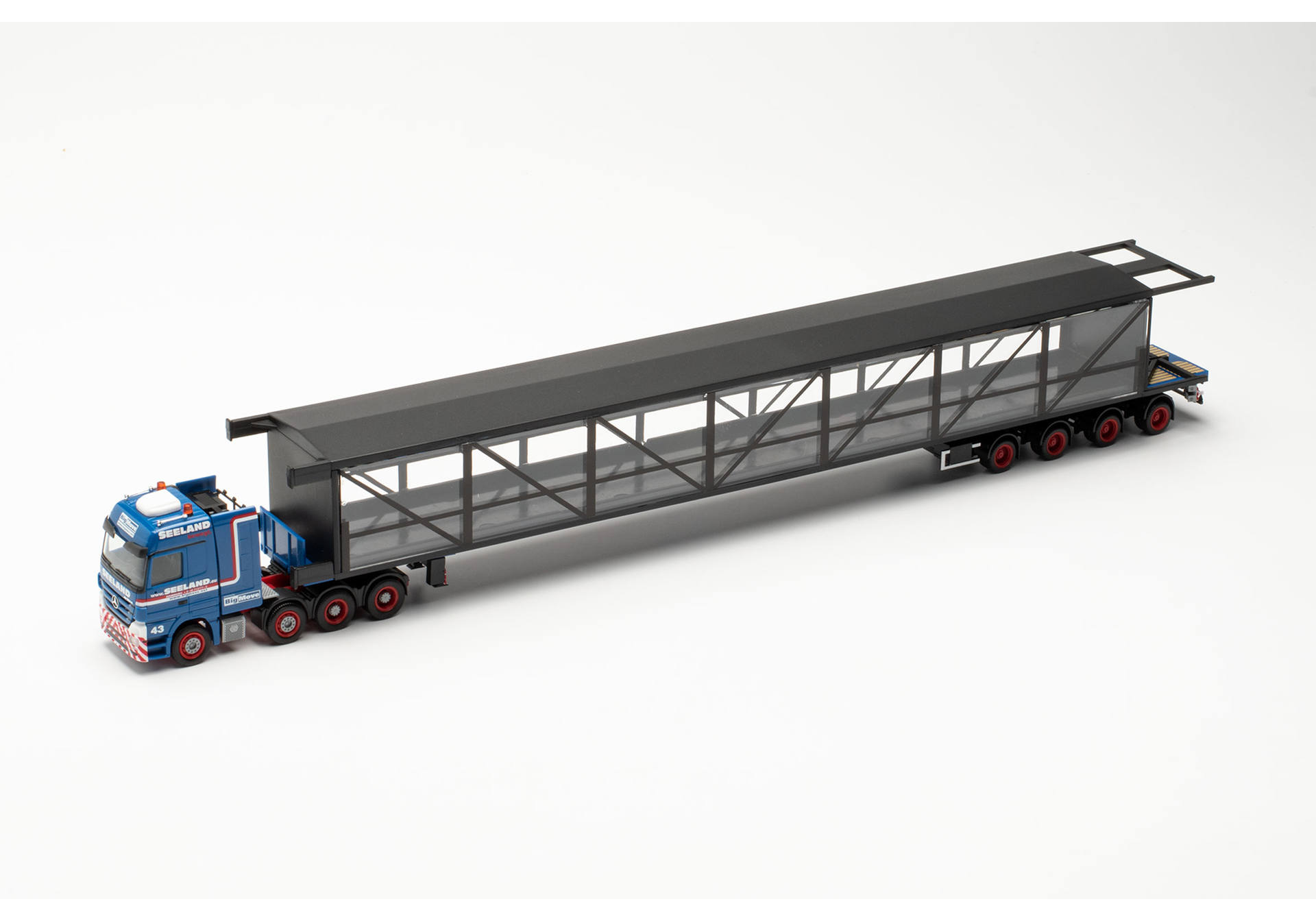 Mercedes-Benz Actros LH Schwerlast-Sattelzug mit Brücke "Seeland Transporte / Miniaturwunderland“
