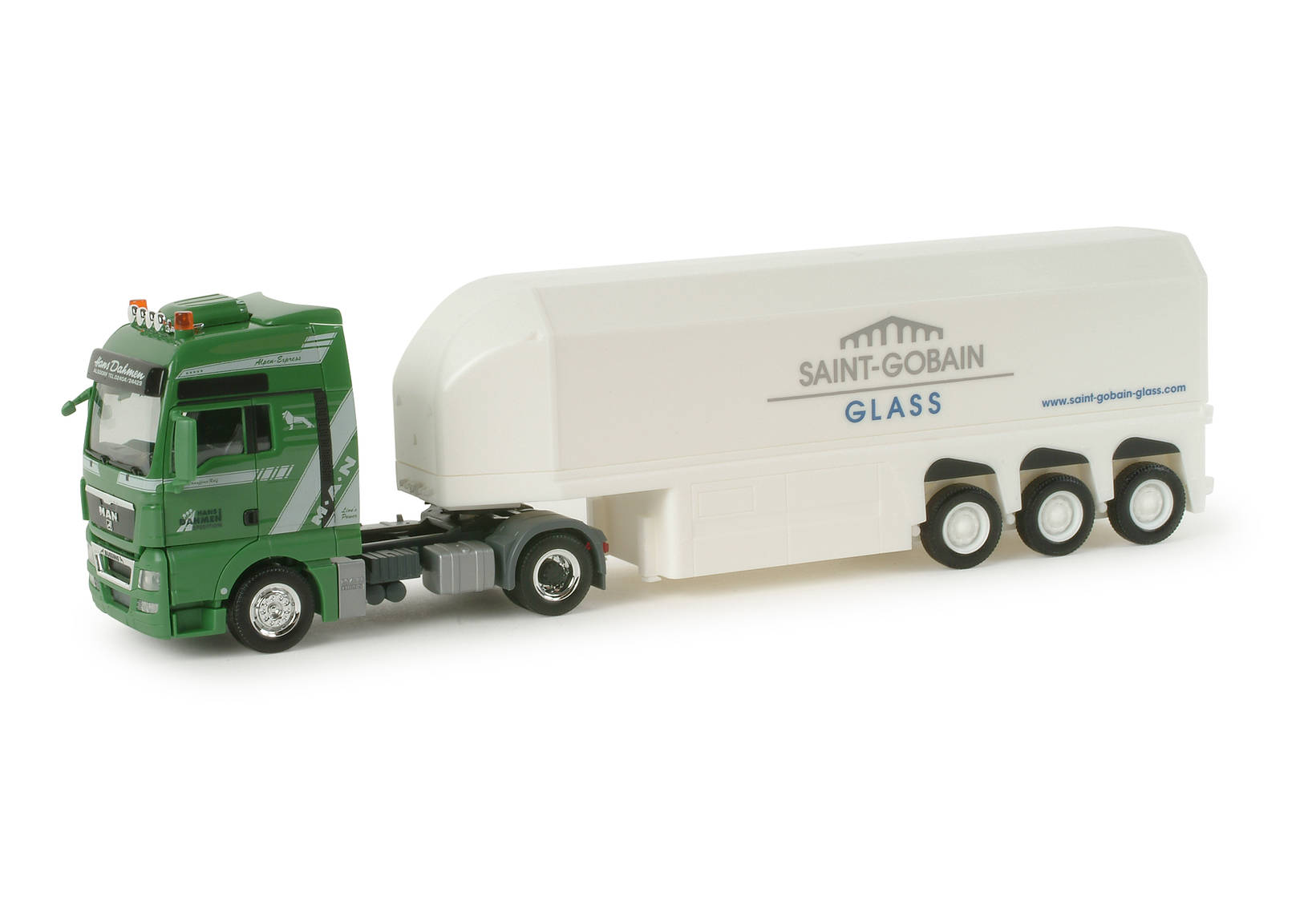 MAN TGX XXL Glastransporter-Sattelzug "Dahmen / Saint Gobain"