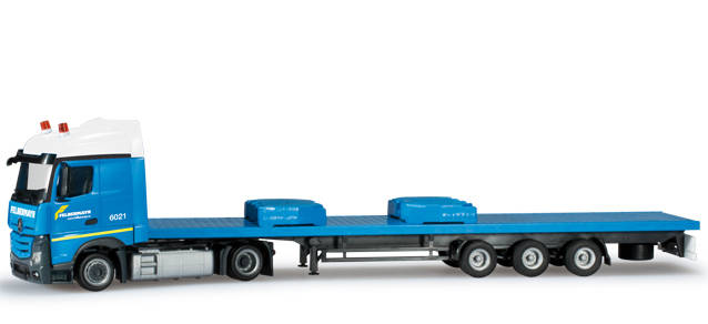 Mercedes-Benz Actros Streamspace 2,5 flatbed semitrailer with ballast weight for Liebherr LR 1600/2 "Felbermayr" (A)