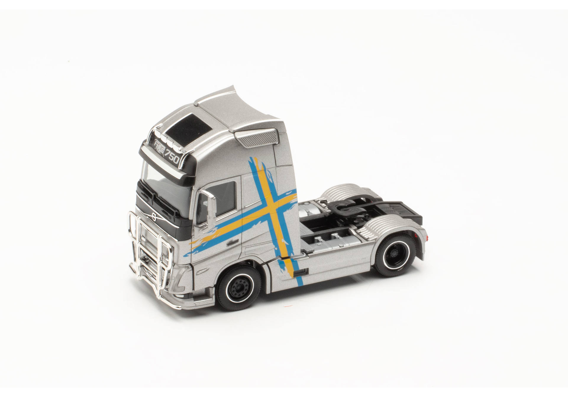 Volvo FH 16 GL XL 2020 Zugmaschine mit Lampenbügel und Rammschutz, silber metallic