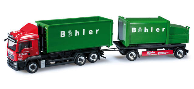 MAN TGS LX container trailer truck "Bühler"