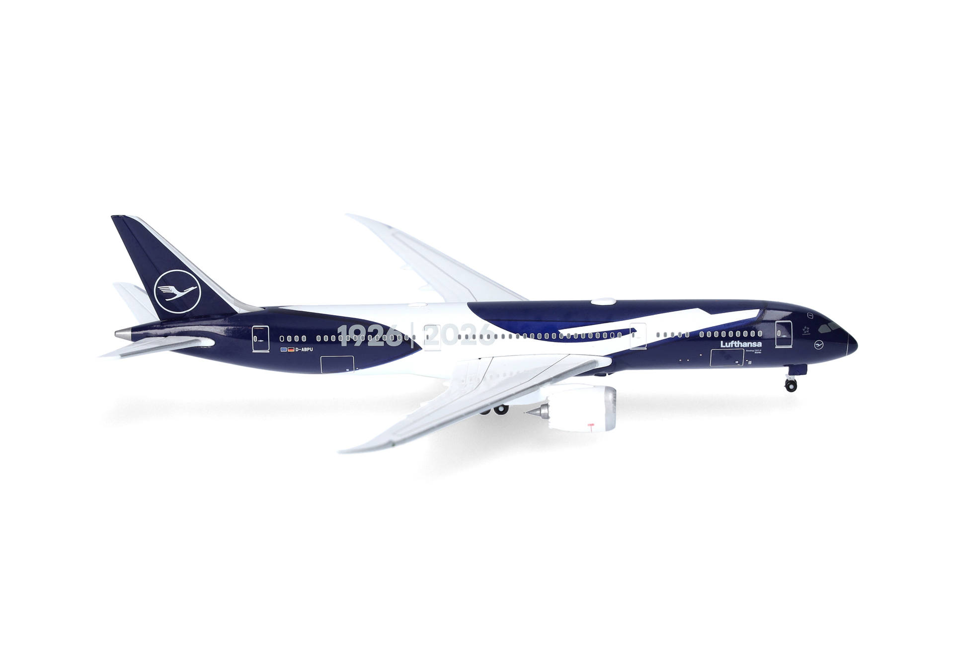 airplane, model, aircraft, commercial, Lufthansa-inspired