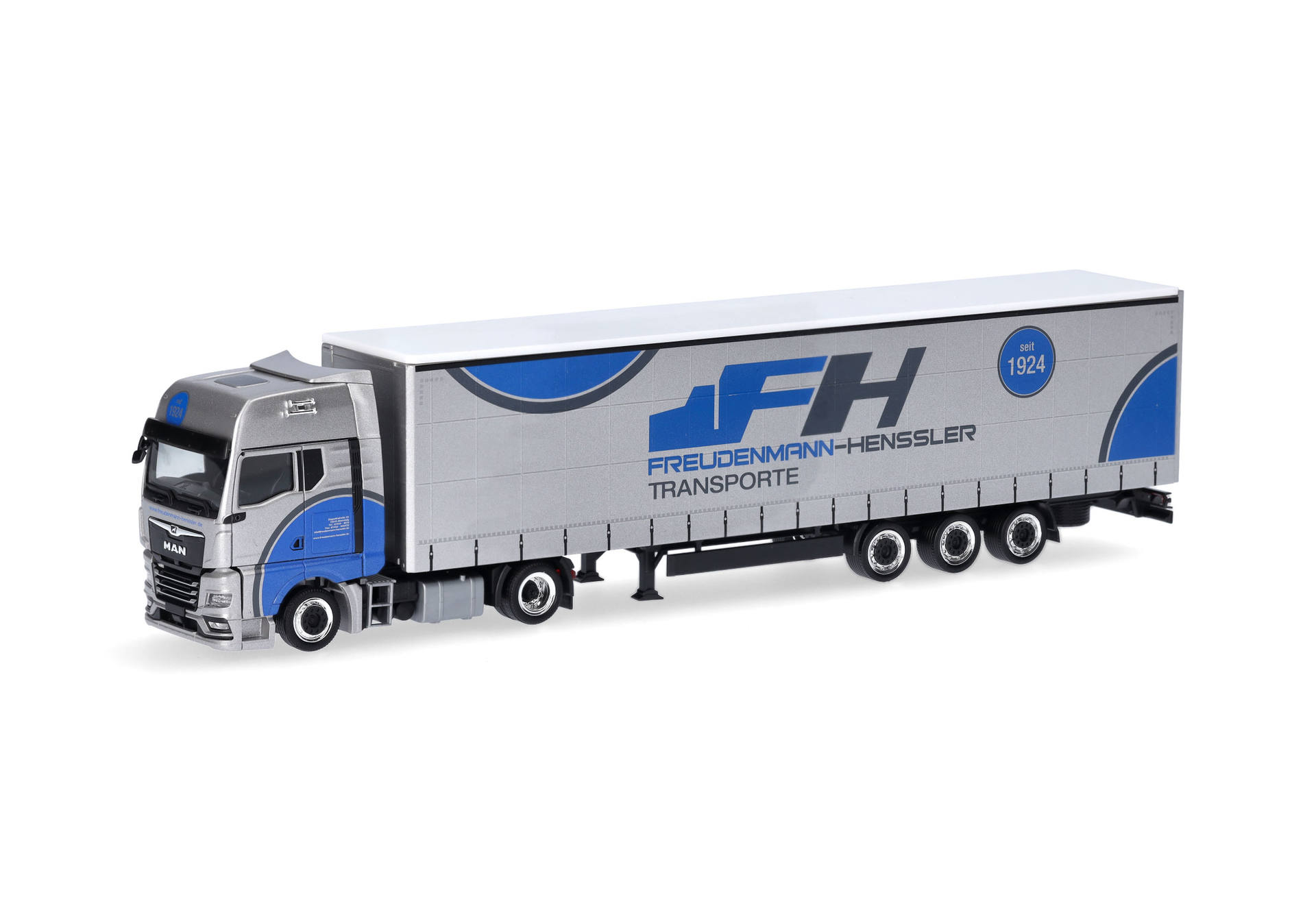 MAN TGX GX volume curtain canvas semitrailer "Freudenmann-Henssler Transporte"