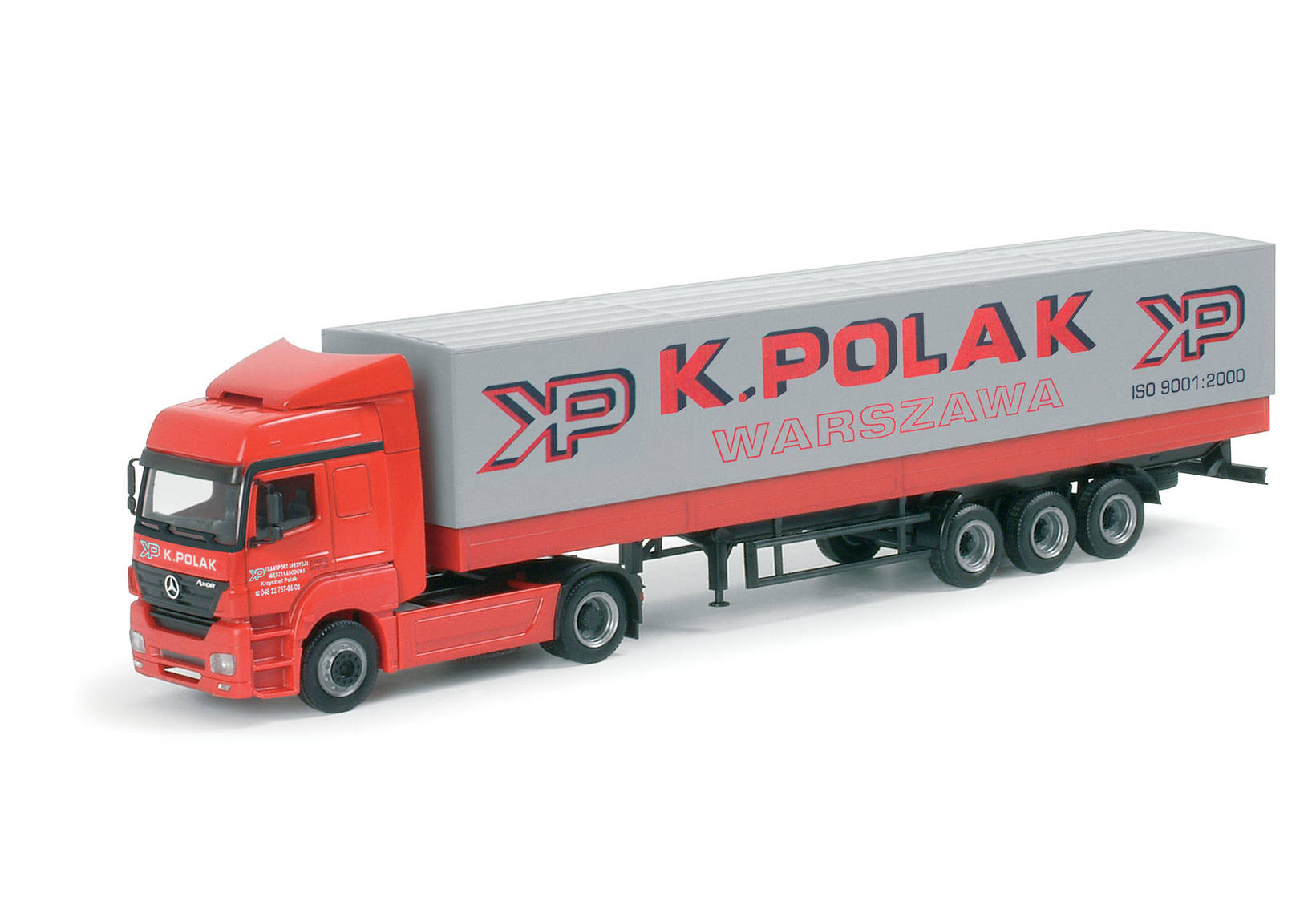 Mercedes-Benz Axor canvas semitrailer "Polak" (PL)