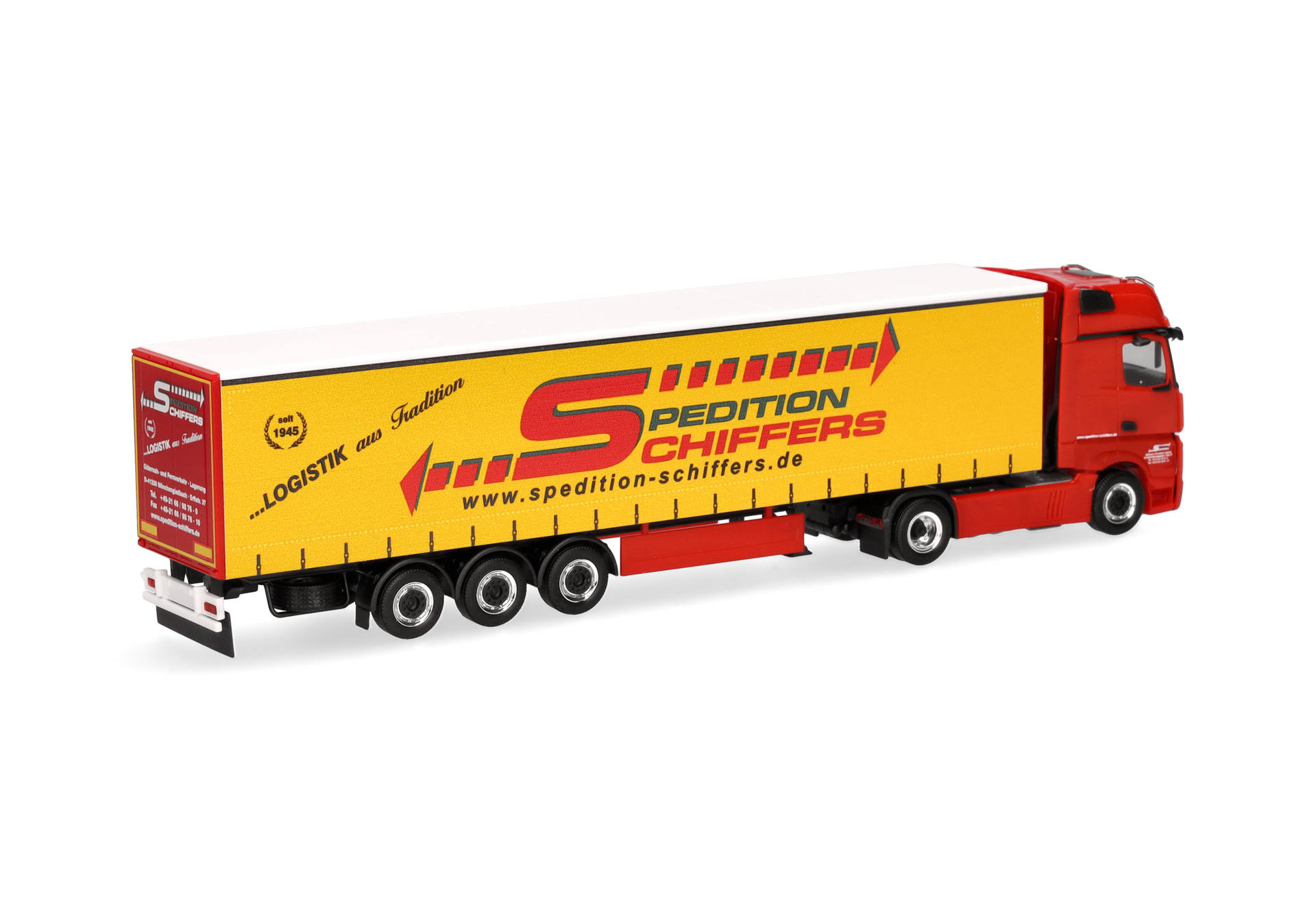 Mercedes-Benz Actros Gigaspace Gardinenplanen-Sattelzug "Spedition Schiffers"