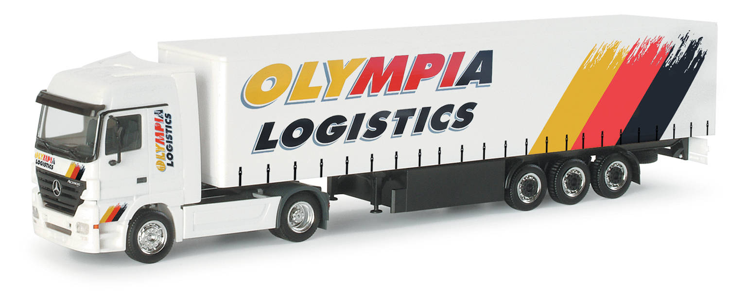 Mercedes-Benz Actros LH Gardinenplanen-Sattelzug "Olympia Logistics"