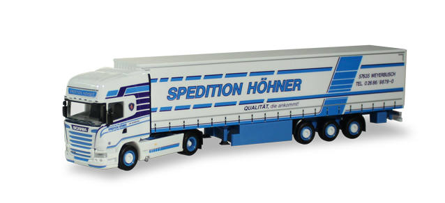 Scania R Streamline TL curtain canvas semitrailer "Höhner"