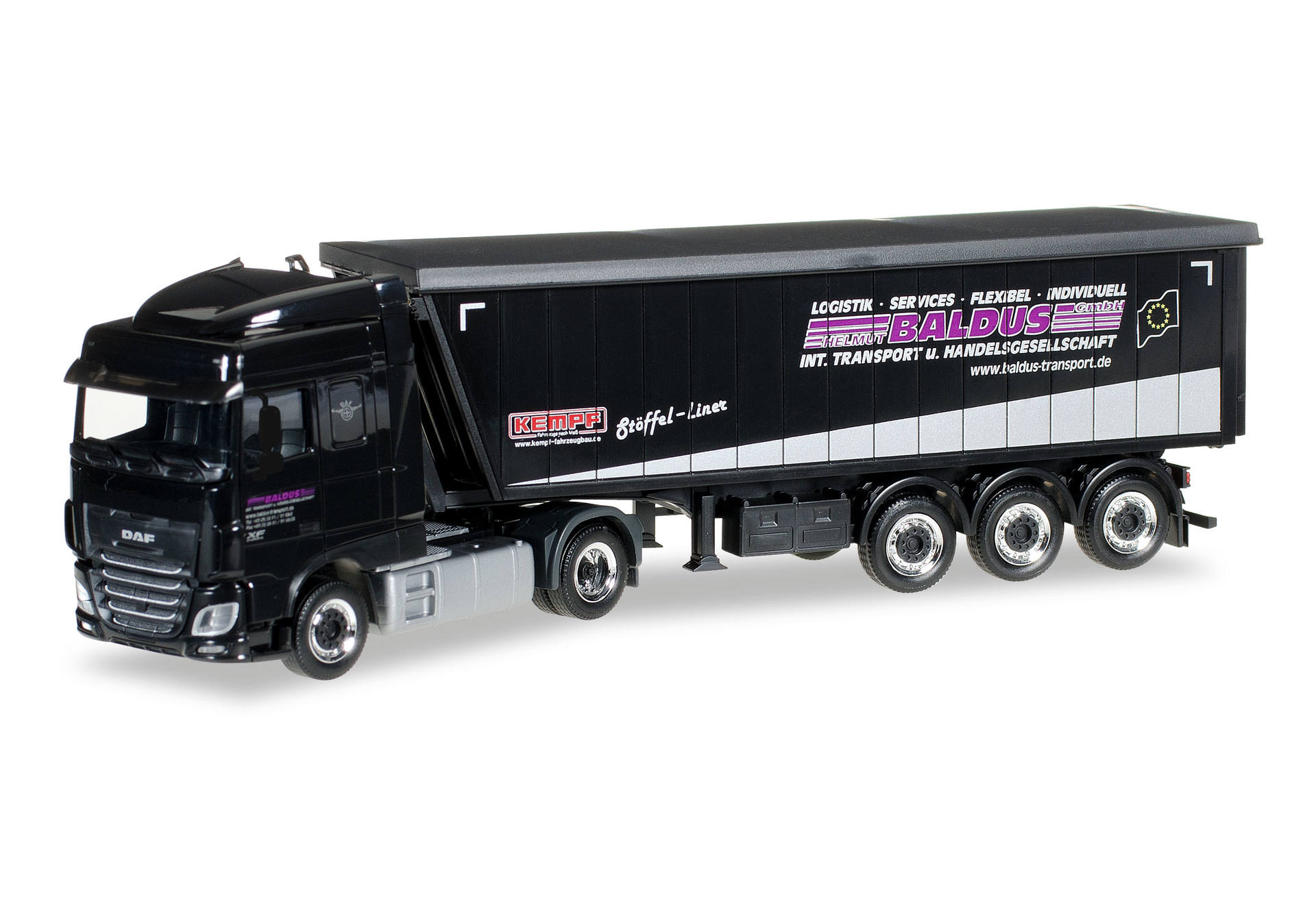 DAF XF Euro 6 SC Stöffelliner semitrailer "Baldus"
