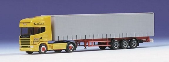 Scania 124 TL curtain plane saddle train 2A/3A