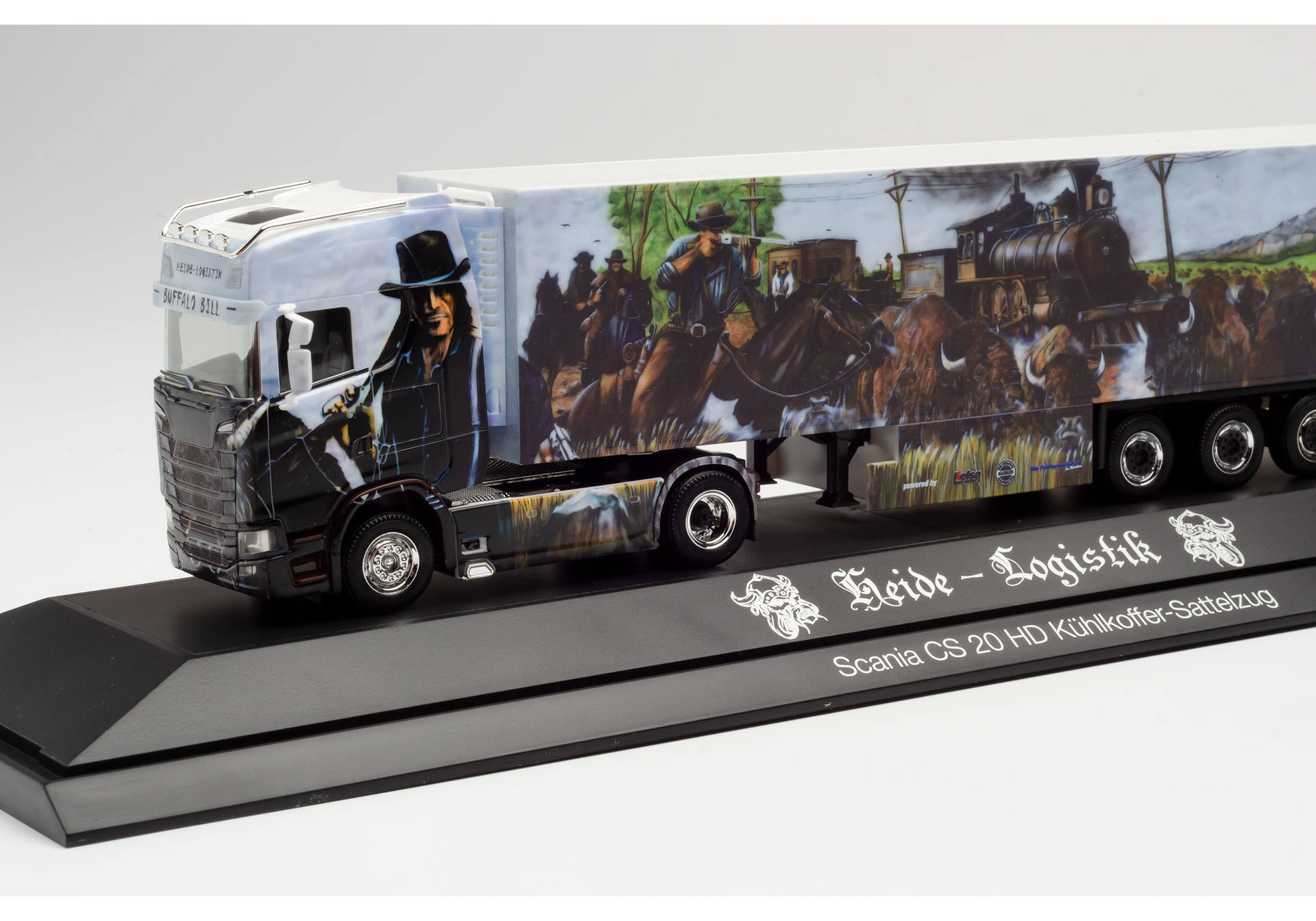Scania CS 20 HD refrigerated semitrailer "Heide Logistik / Buffalo Bill"
