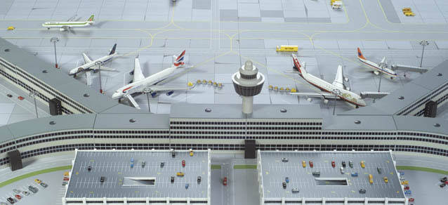 Ground foil for airport diorama