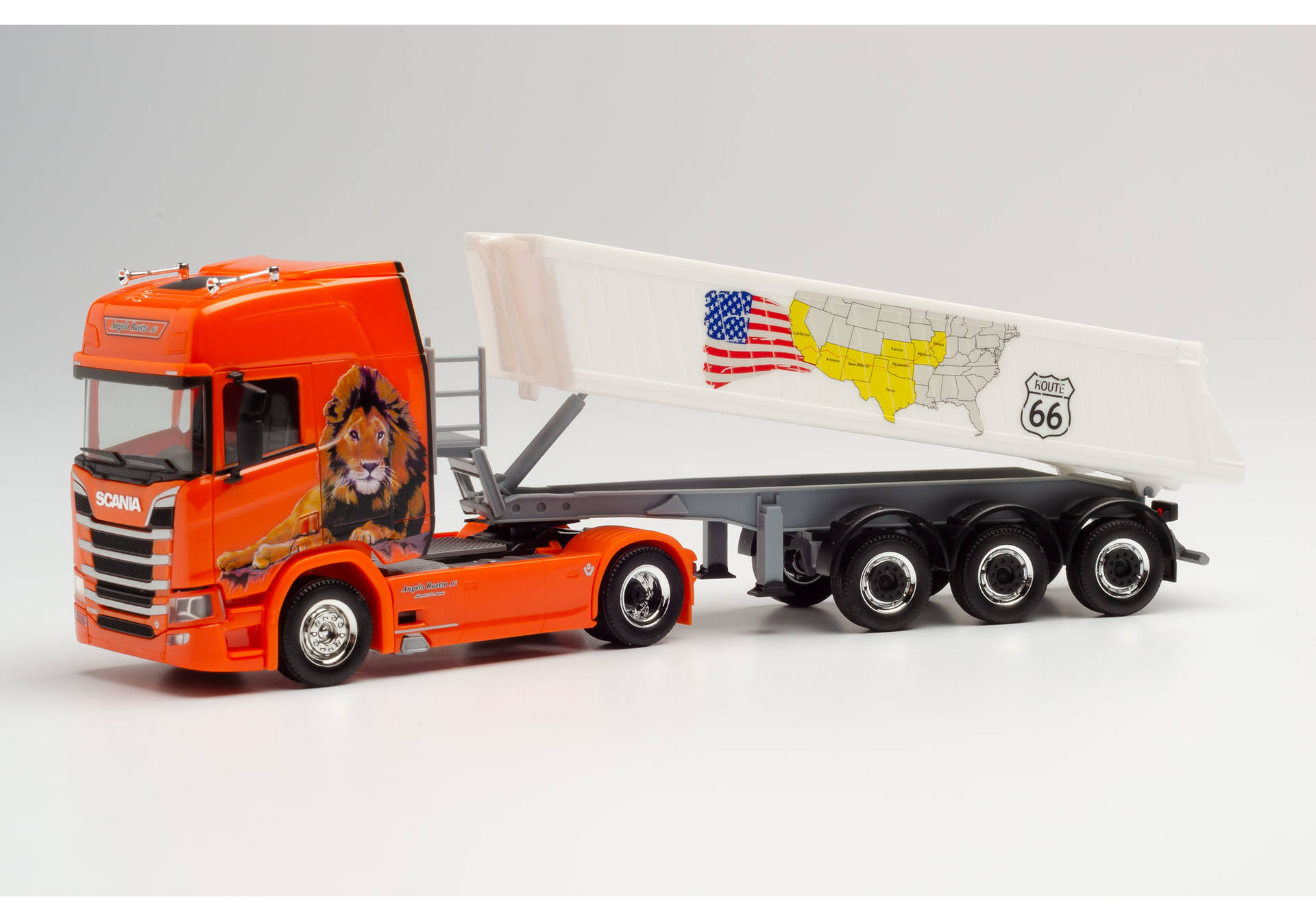 Scania CR Hochdach Kipp-Sattelzug "Angelo Raetzo"
