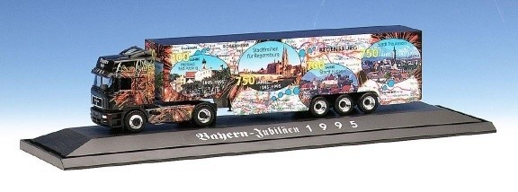 MAN F2000 Eurokoffer 2a/3a Sockeldruck "Bayern-Jubiläen 1995"