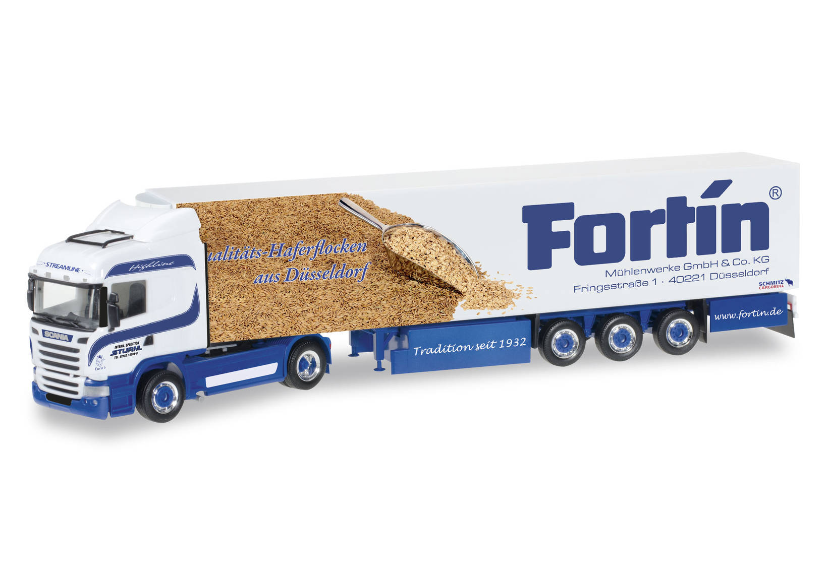 Scania R HL refrigerated semitrailer "Sturm / Fortin"
