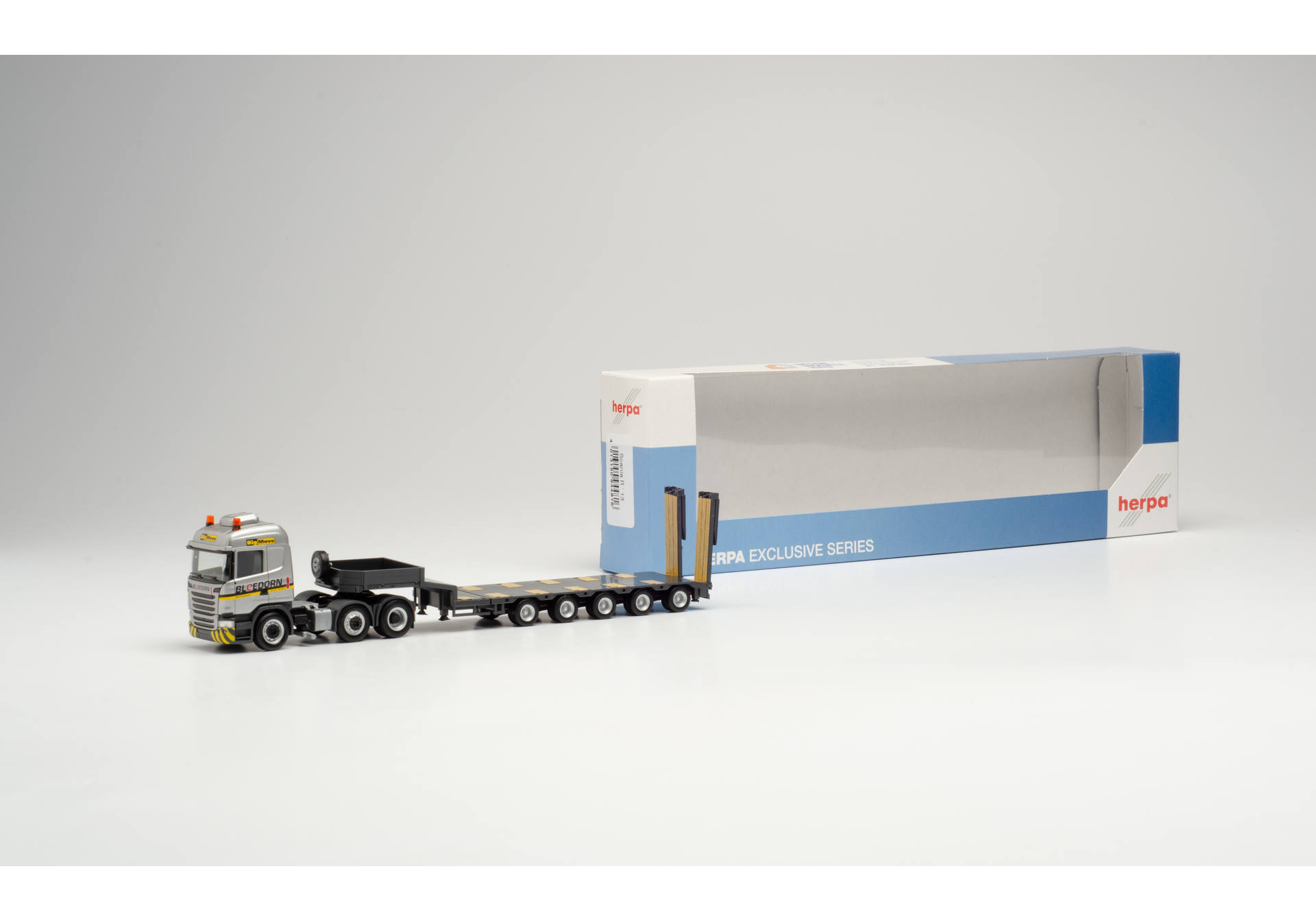 Scania R `13 HL 6x2 low-boy semitrailer truck "Bloedorn"