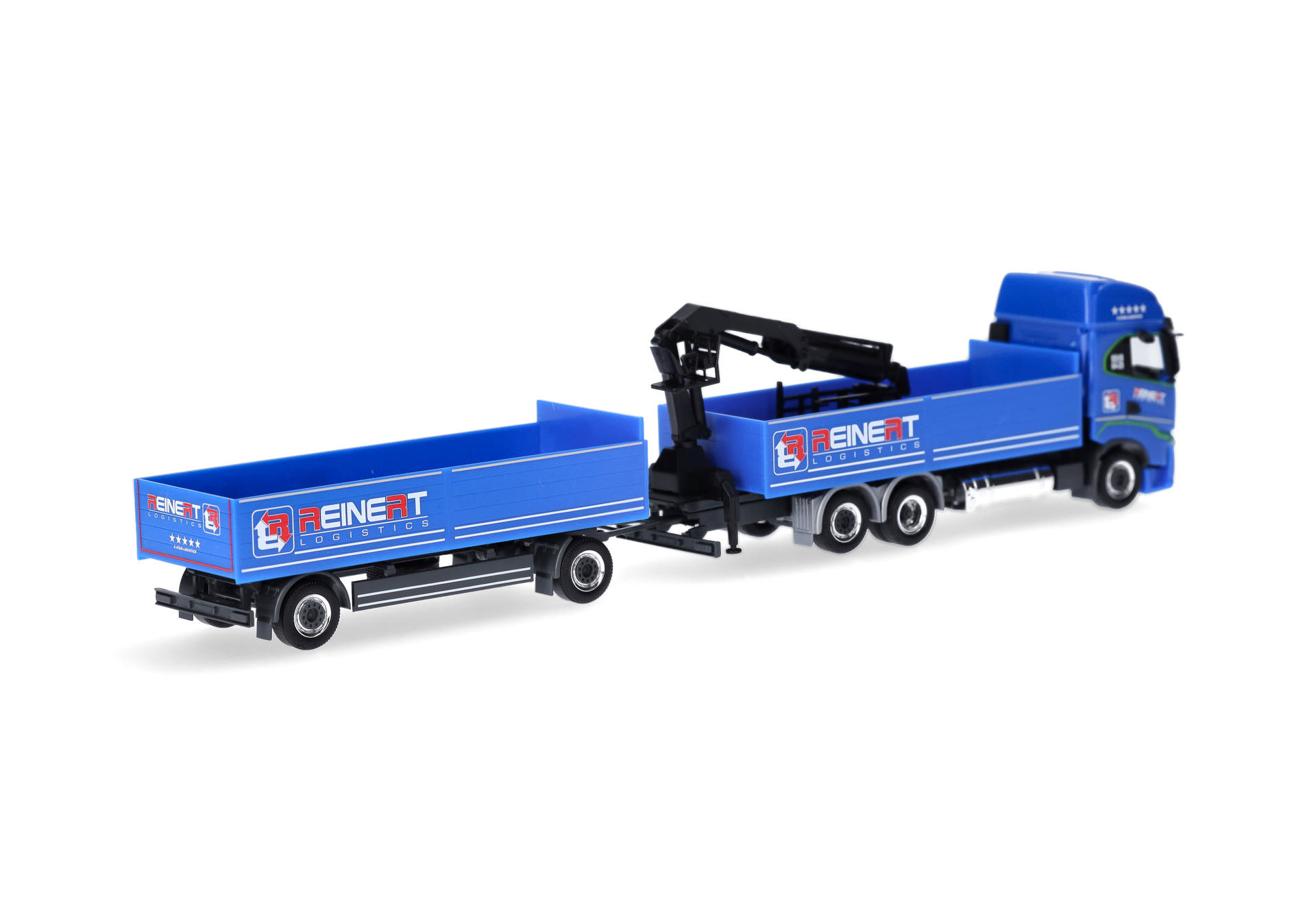 Iveco S-Way LNG Pritschen-Hängerzug mit Ladekran "Reinert Logistic" (Sachsen / Schleife)