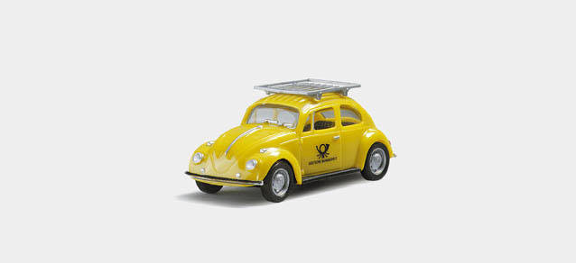 VW Kaefer (beetle) with roof rack 'Deutsche Bundespost'
