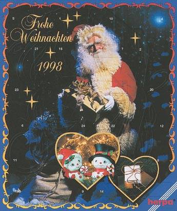 Adventskalender 1998 gefüllt mit 24 PKW-Modellen