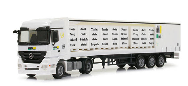 MB Actros LH curtain canvas semitrailer "Diehl"