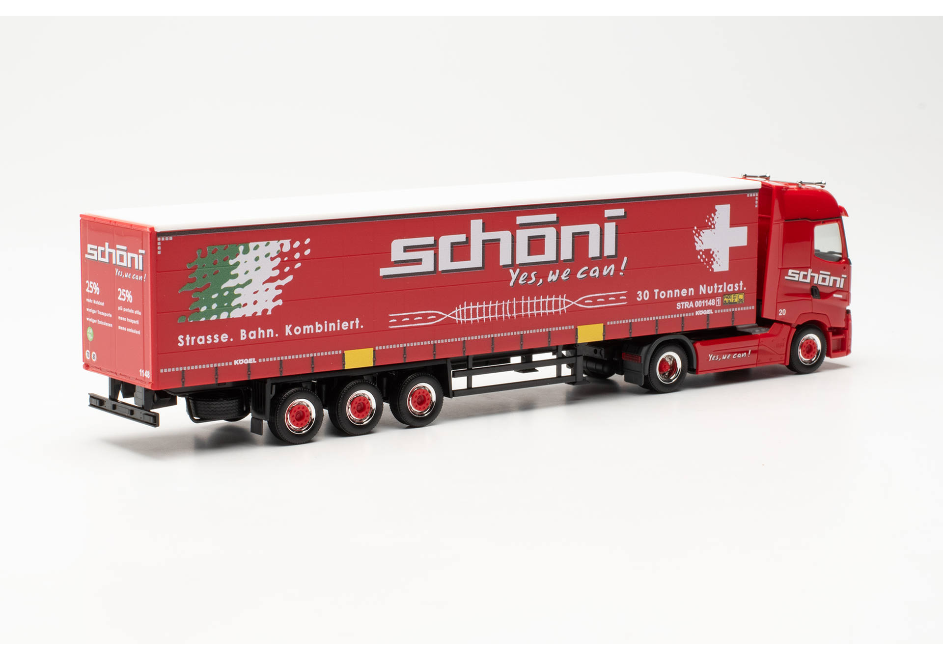 Renault T facelift Gardinenplanen-Sattelzug "Schöni International" (Schweiz/Rothrist)