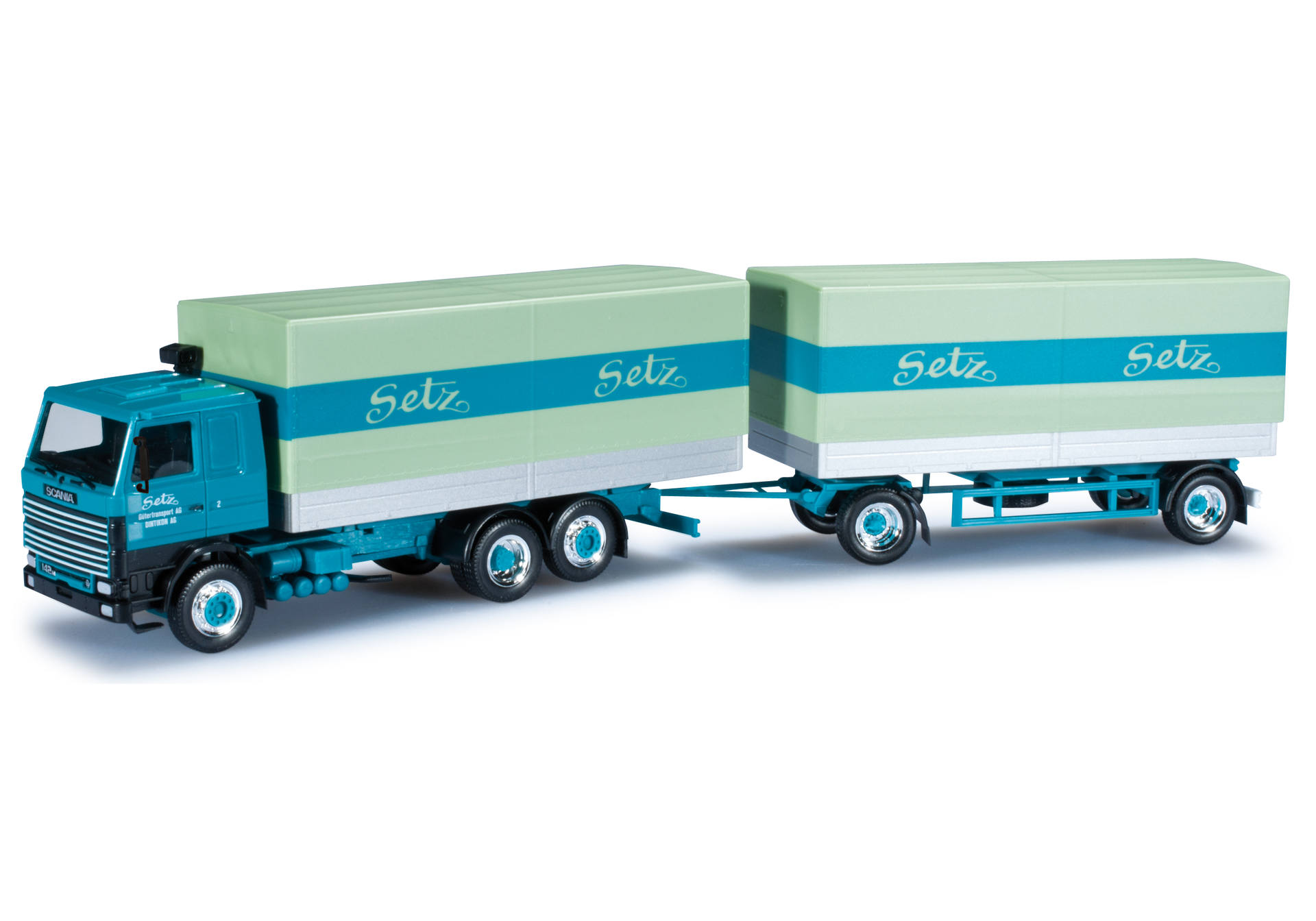 Scania 143 canvas cover trailer "Setz"