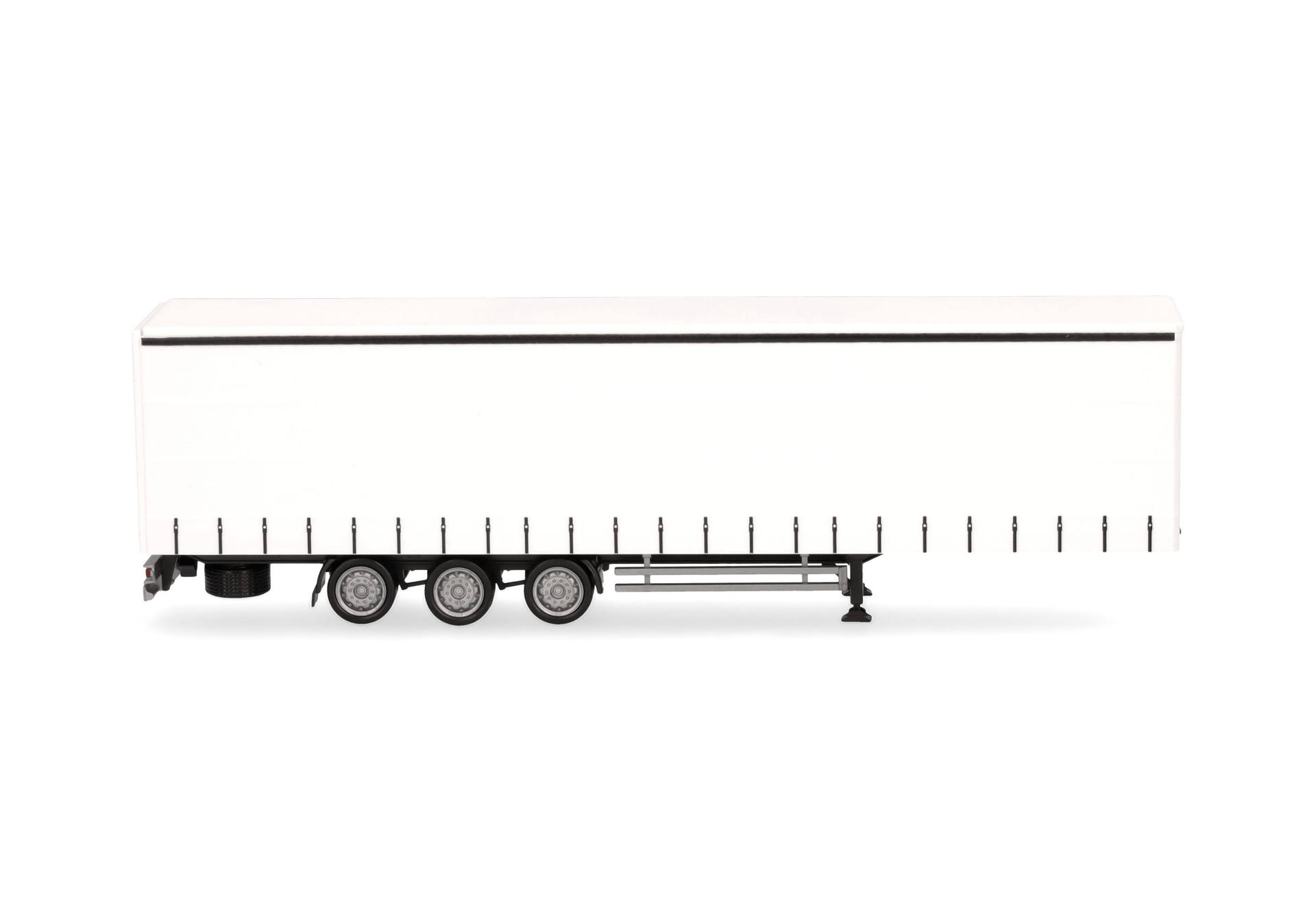 Lowliner curtain canvas trailer 3axles, chassis black