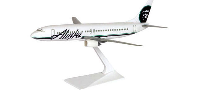 Alaska Airlines Boeing 737-400. This item comes / came in Wooster branded packaging.