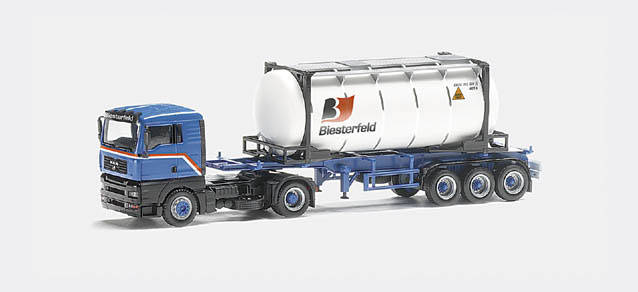 MAN TGA XL tank container semitrailer "Biesterfeld"