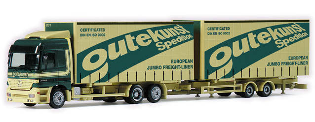 Mercedes-Benz Actros L Jumbogardinen-tandem hanger train 3A/2A