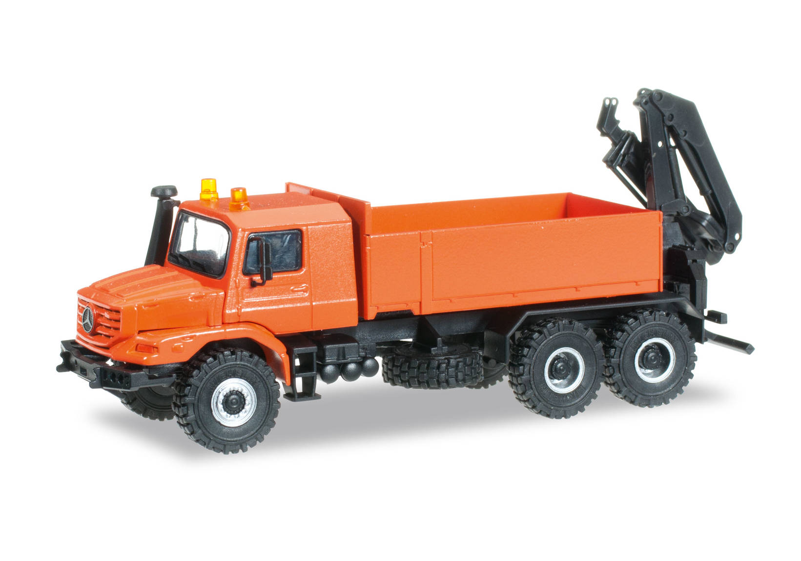 Mercedes-Benz Zetros pick-up truck with rear loading crane