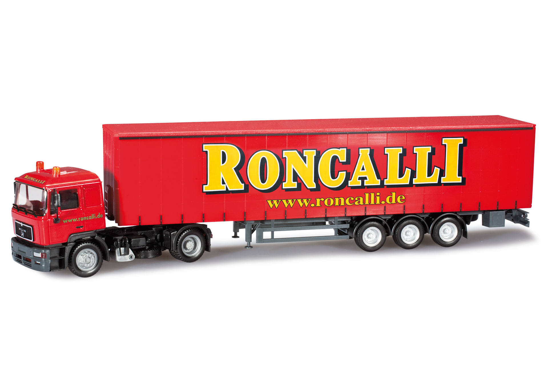 MAN F2000 curtain canvas semitrailer "Roncalli"