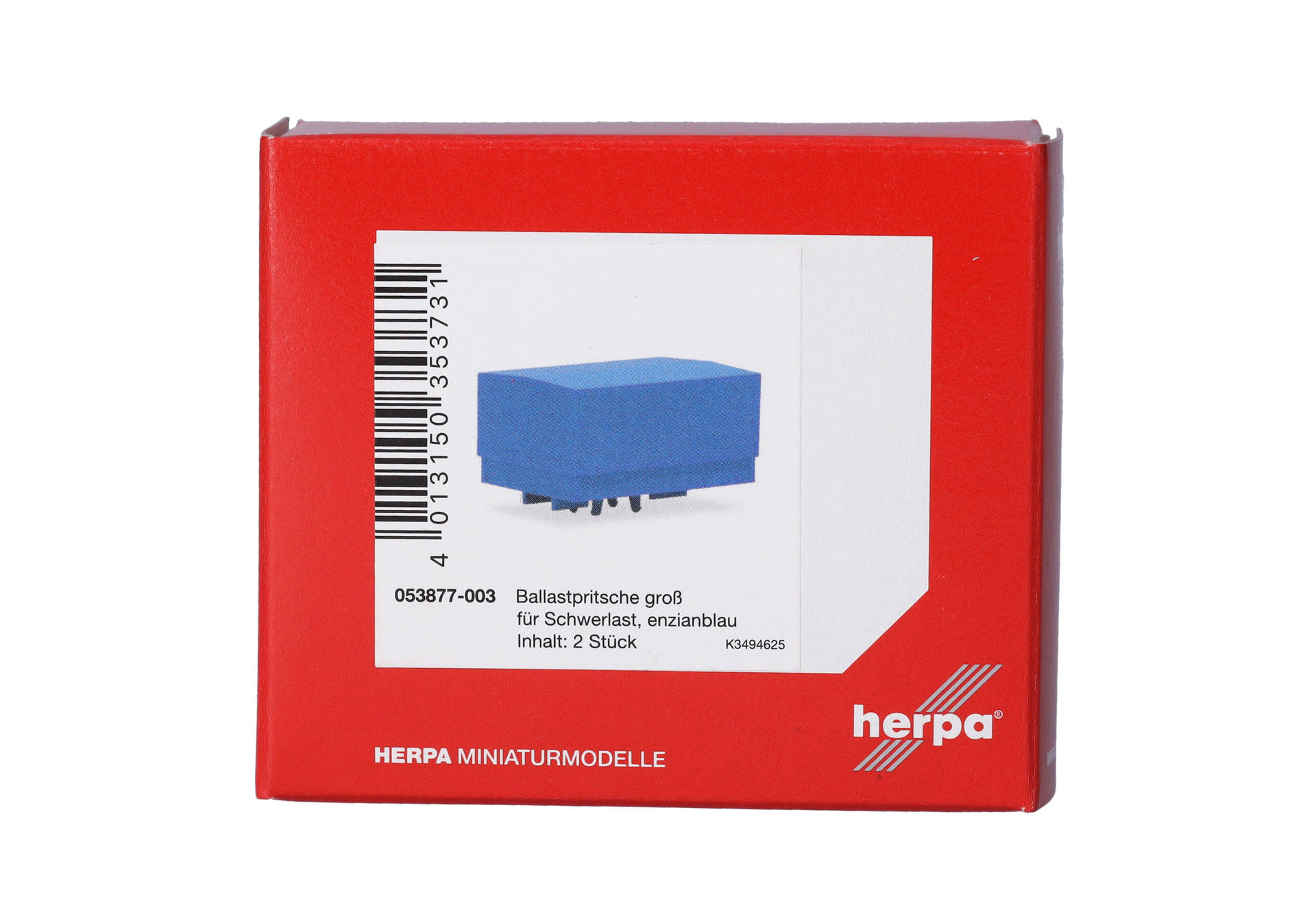 Accessories: ballast platform with tarpaulin (heavy duty), gentian blue, 2 pieces