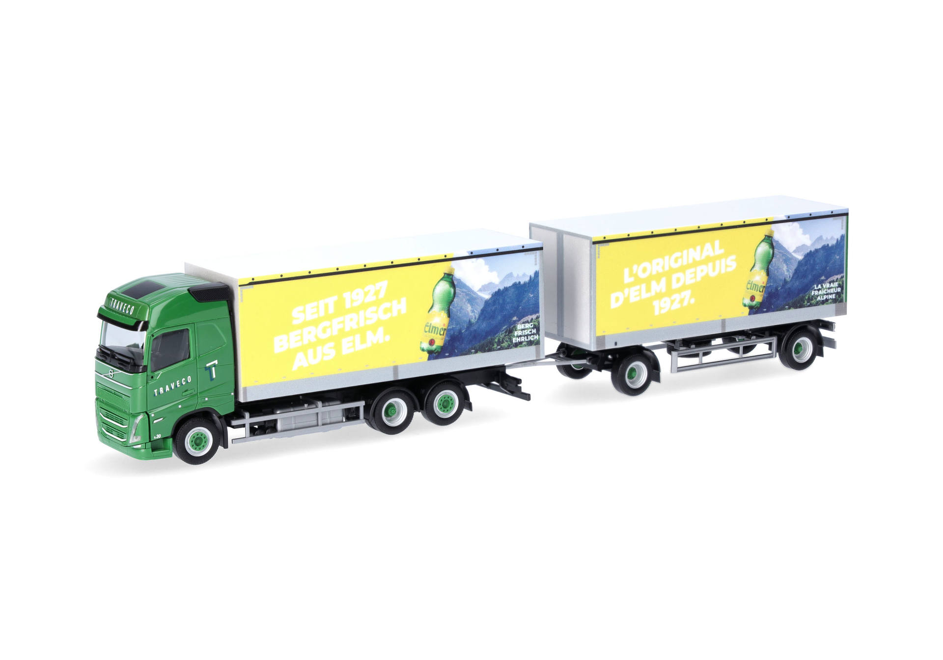 Volvo FH GL 2020 tarpaulin trailer truck "Traveco/Elmer Citro" (Swiss)