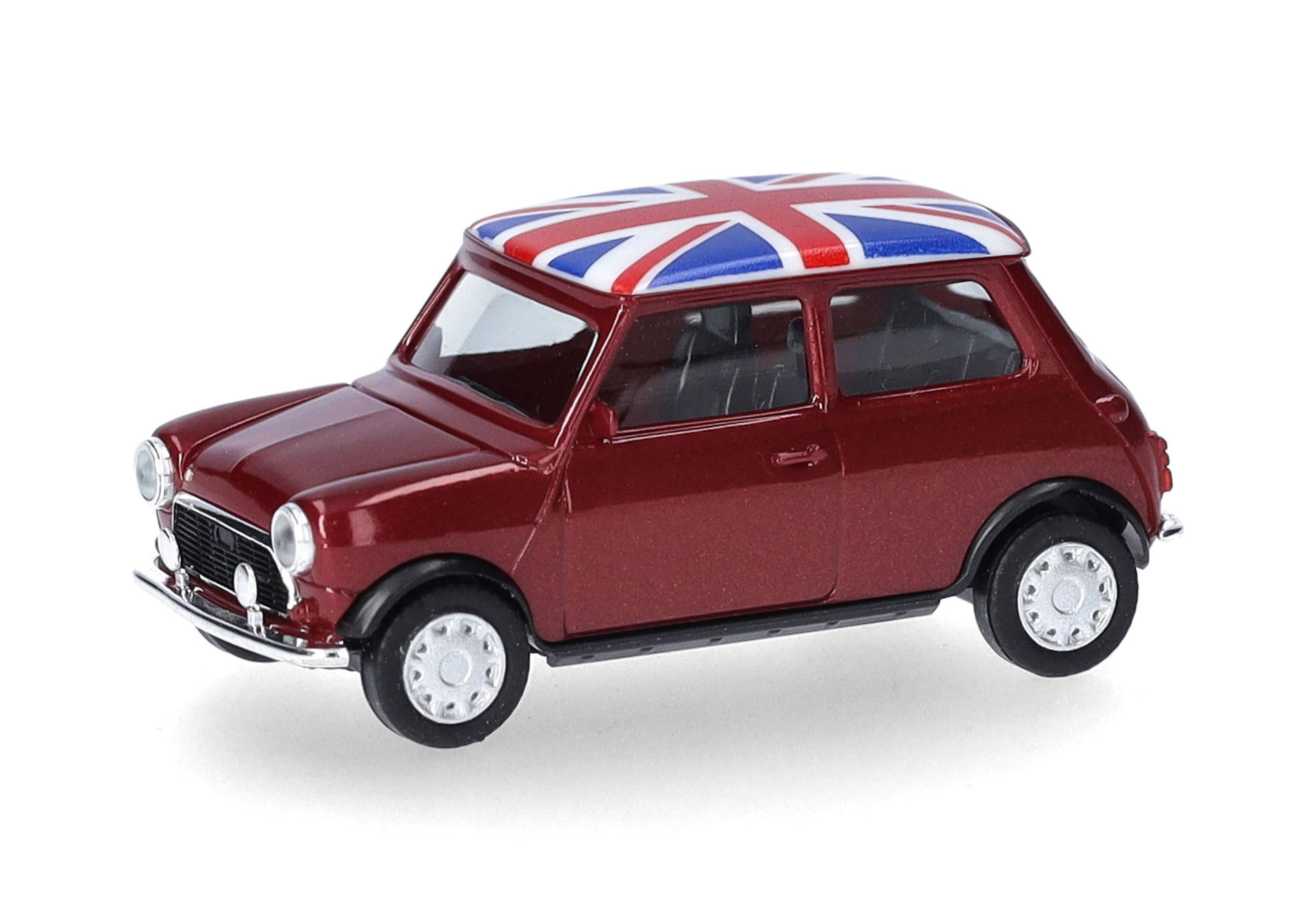 Mini Mayfair, right steering wheel with additional headlights, night fire red metallic