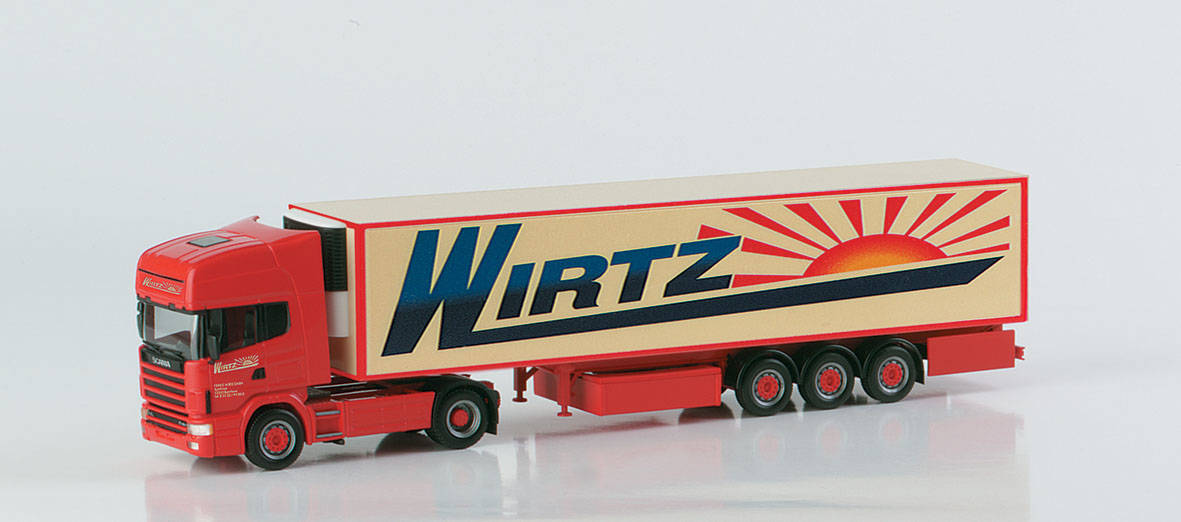 Scania 164 TL refrigerated box semitrailer "Wirtz"