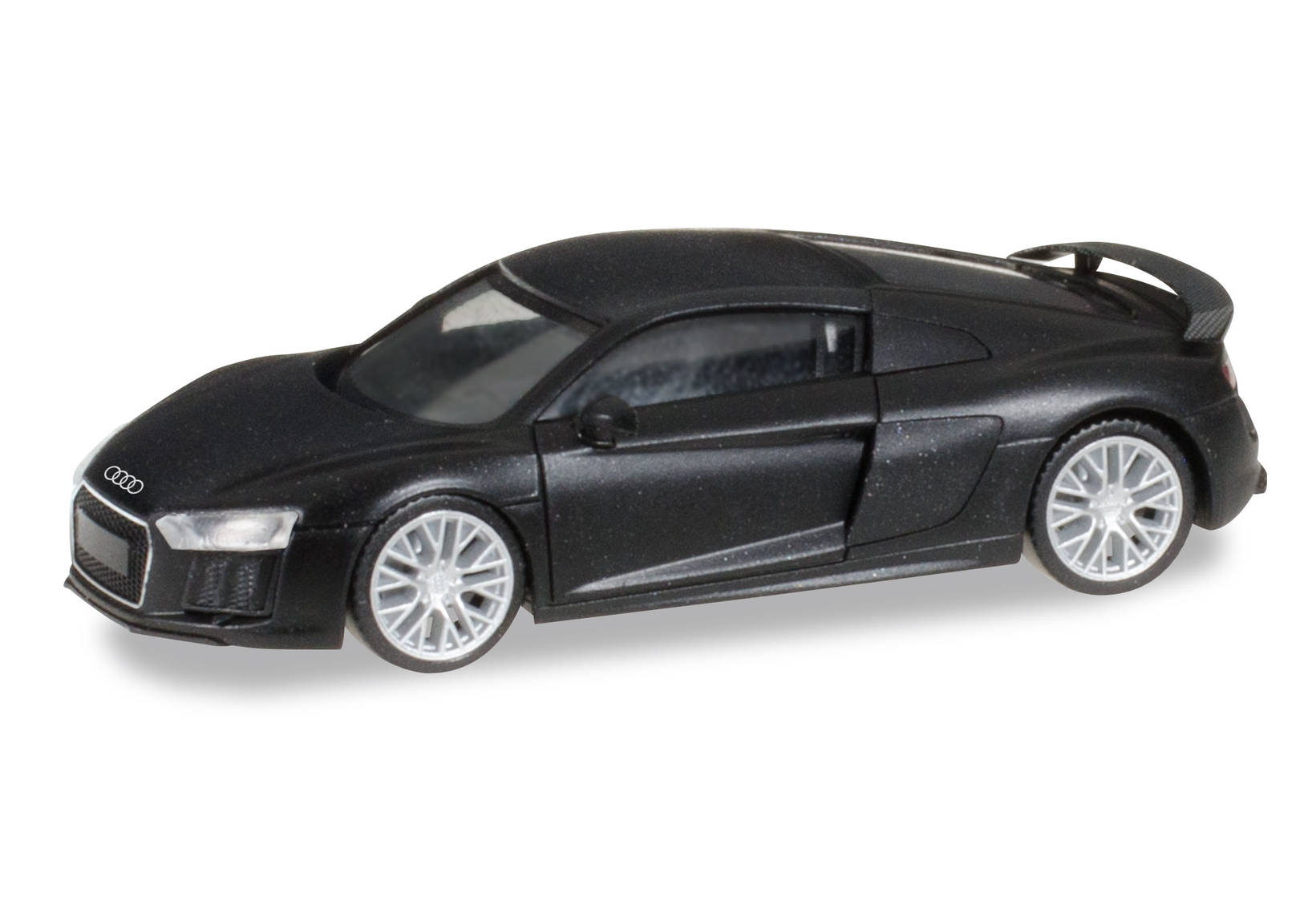 Audi R8 V10Plus, matt black with chromed rims