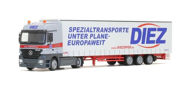 Herpa Mercedes Benz Actros Lh Jumbogardinenplanen Sattelzug Diez 285520