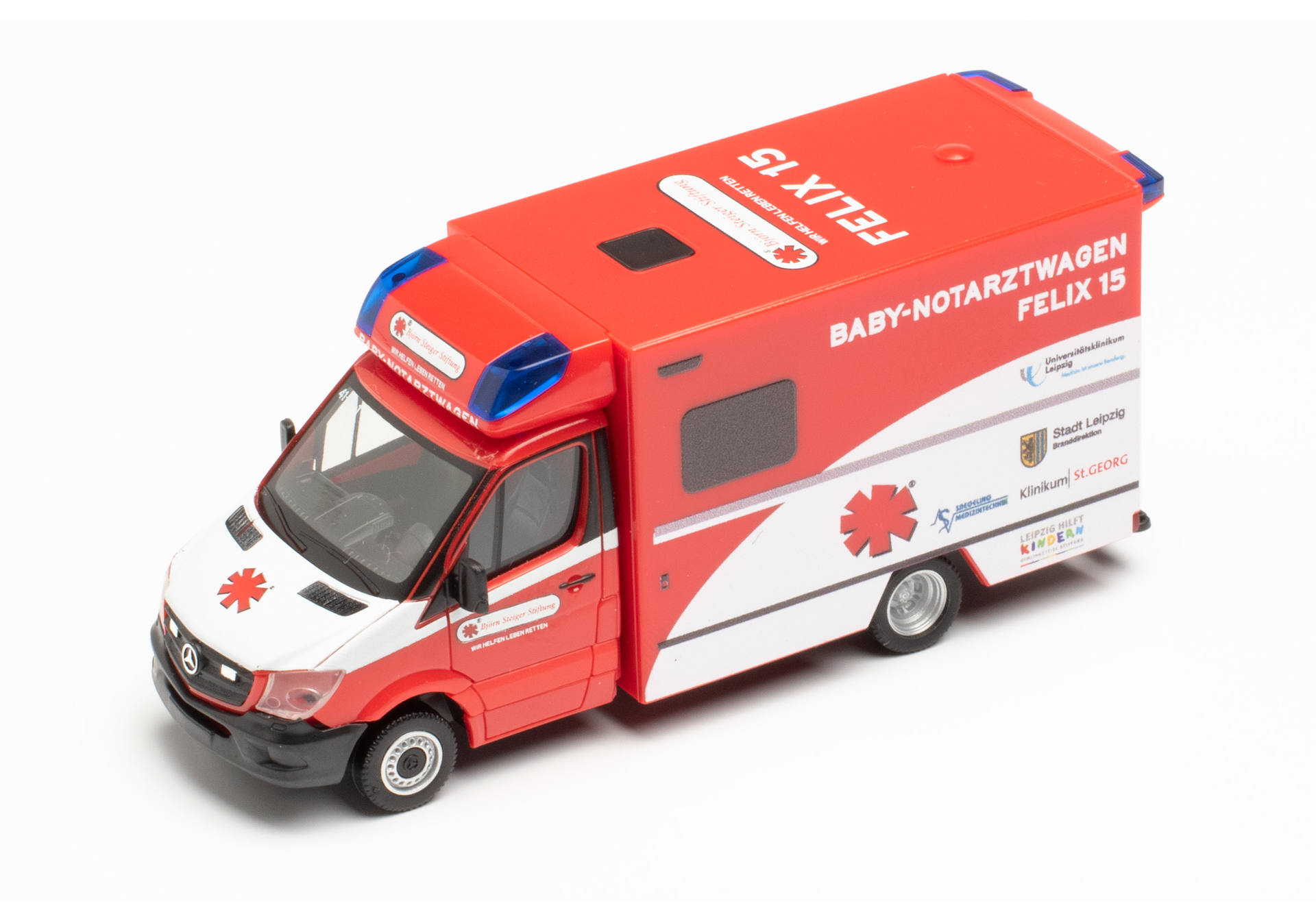 Mercedes-Benz Sprinter `13 Fahrtec RTW „Baby Notarzt Felix 15, Klinikum St. Georg Leipzig“