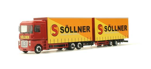 Renault Magnum curtain canvas trailer "Soellner"