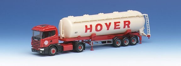 Scania 124 HL Kippsilo saddle train 2a/3a