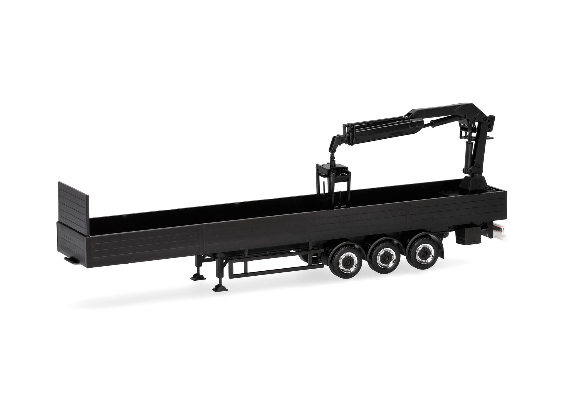 Single flatbed trailer 3a with loading crane