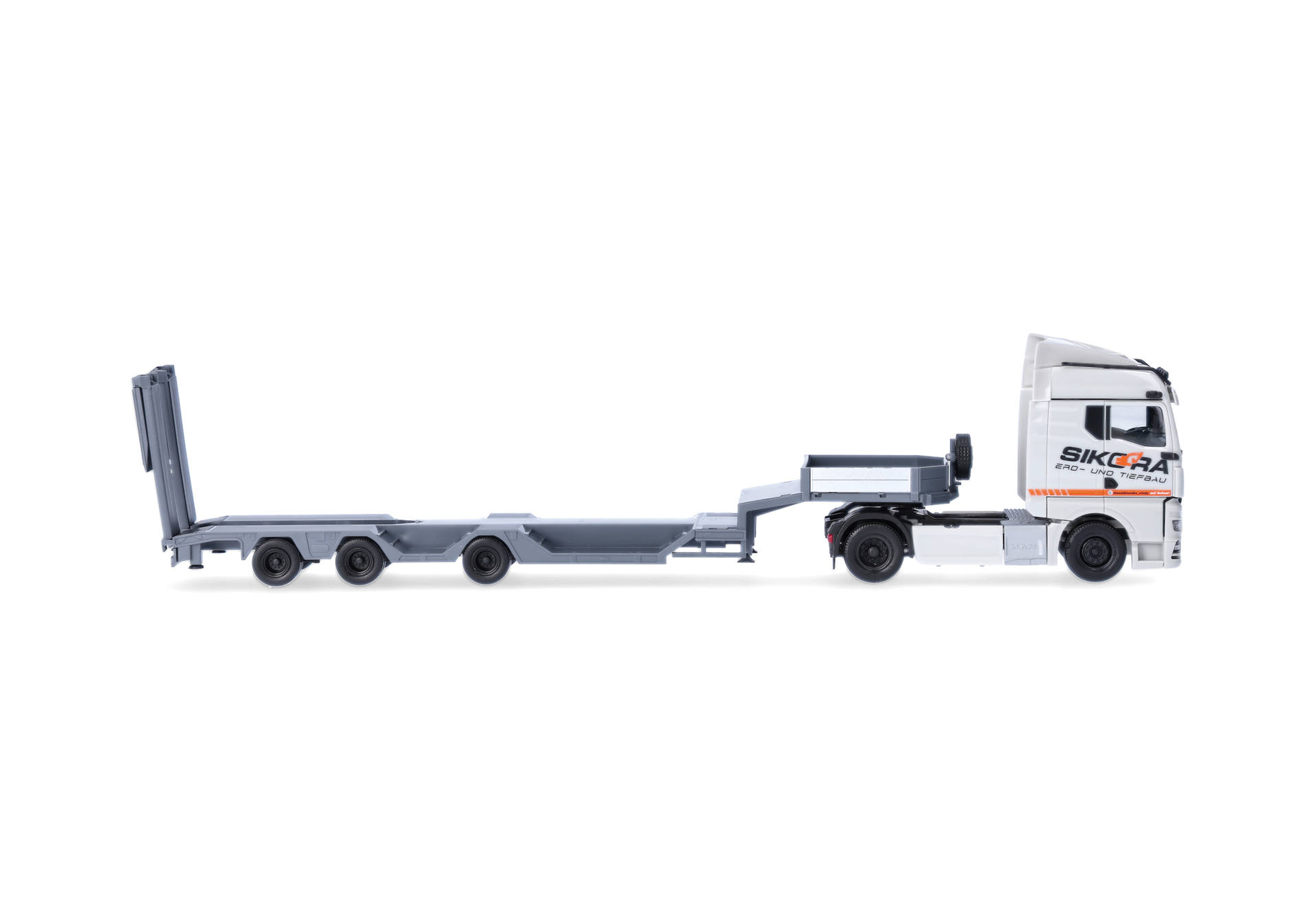 truck, semi-trailer, flatbed, trailer, model
