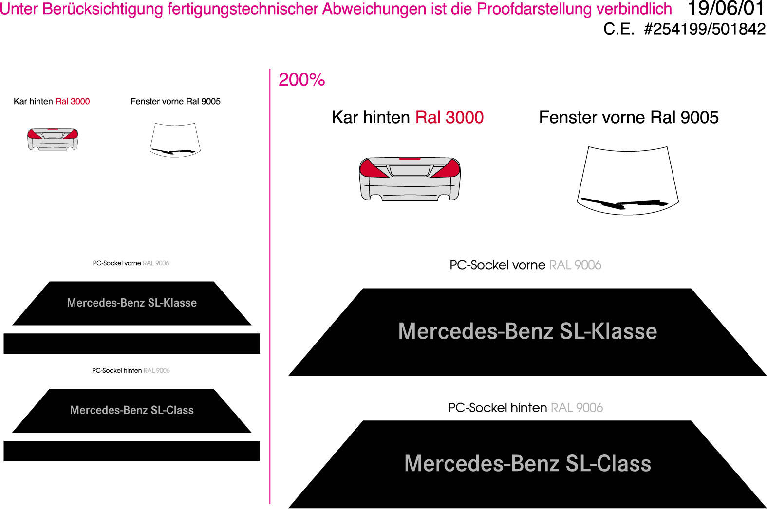 Mercedes-Benz SL, in special box