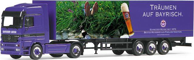 Mercedes-Benz Actros LH box semitrailer "Schneider Weisse"