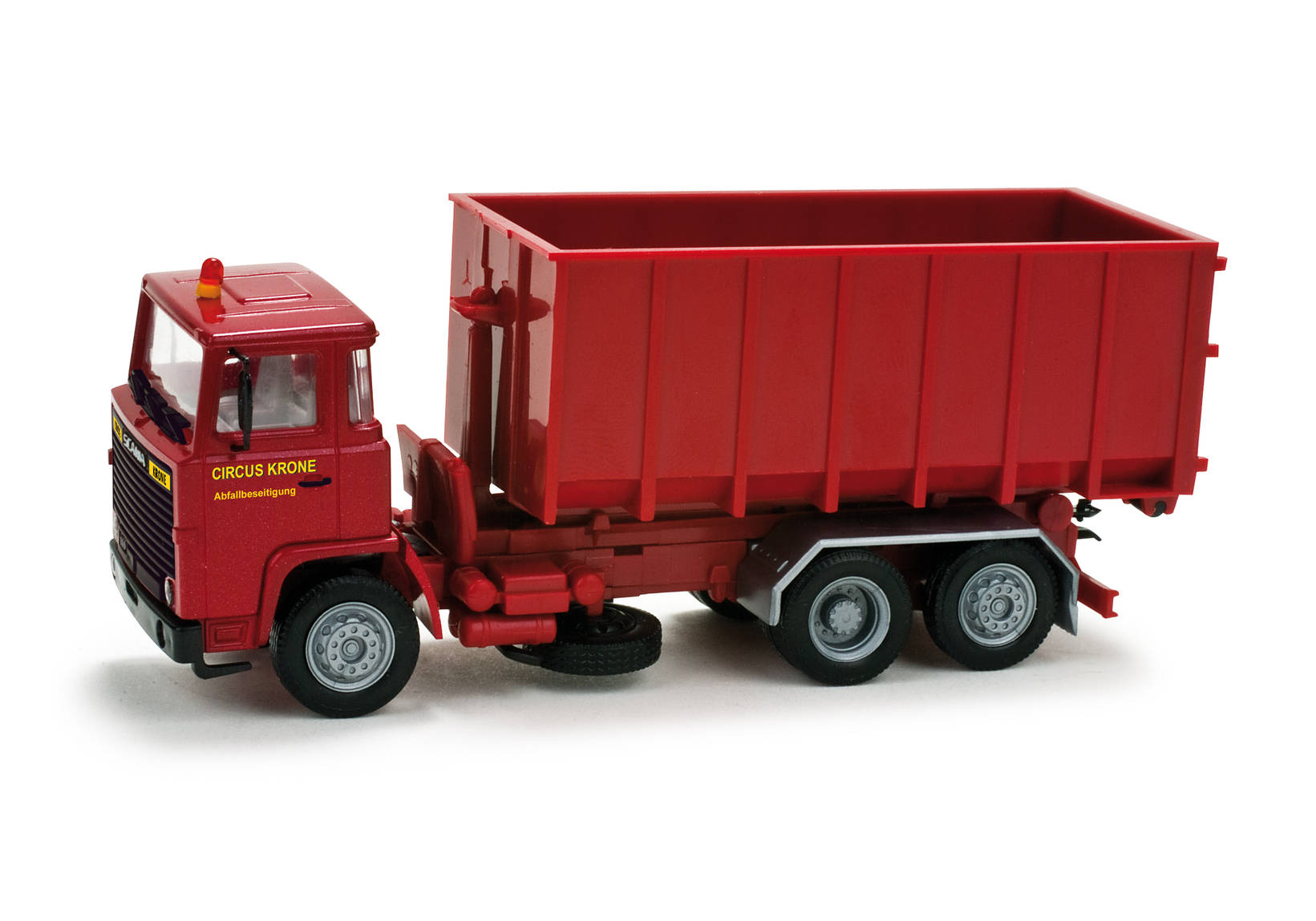 Scania 111 roll-off container truck "Circus Krone"